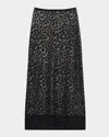 Theory Lace Midi Skirt In Blk