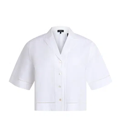 THEORY LACE-TRIM BOXY SHIRT