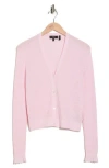 Theory Lace Trim Cardigan In Pink