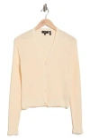 Theory Lace Trim Cardigan In Neutral