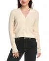 Theory Lace Trim Cardigan In White