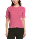 Theory Lace Trim Pullover In Pink