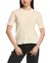 Theory Lace Trim Pullover In White