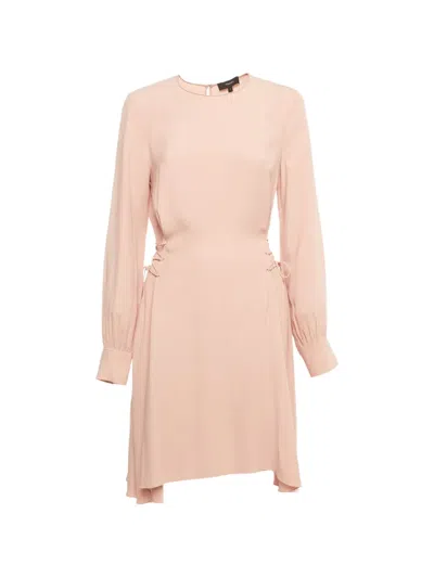 Pre-owned Theory Lace-up Mini Dress In Pink