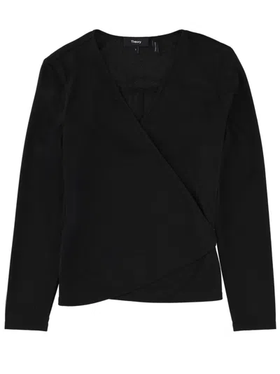 Theory Laceup Shirt In Black