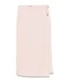 Theory Wrap-design Midi Skirt In Pink