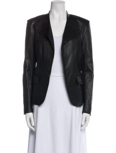Pre-owned Theory Lamb Leather Vest In Black