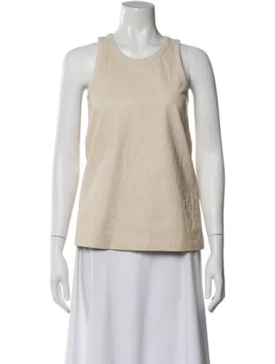 Pre-owned Theory Lamb Leather Vest In Neutral