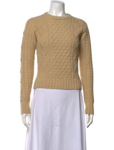 Pre-owned Theory Lambswool Patterned Sweater In Neutrals