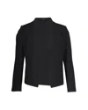 Theory Lanai Collarless Open-front Blazer In Black Wool In Black