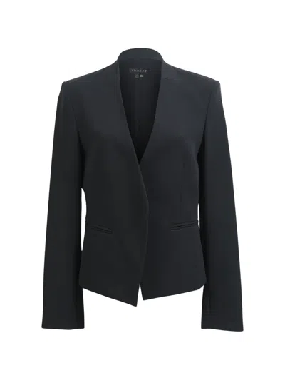Pre-owned Theory Lanai Open-front Blazer In Black