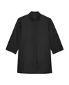 Theory Lapel Long-sleeved Coat In Black