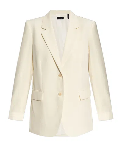 Theory Lapel Long-sleeved Suit Jacket In Yellow