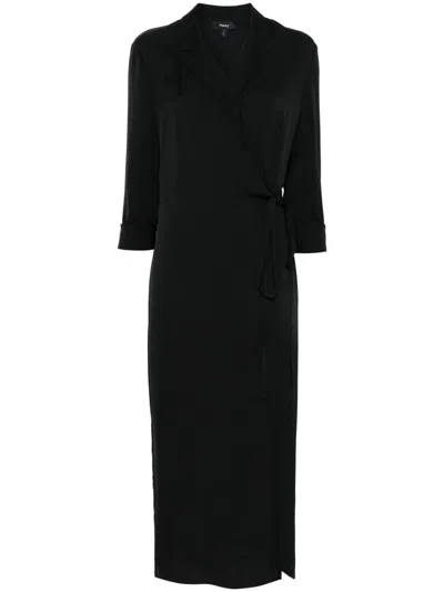 THEORY LAPEL MAXI DRESS