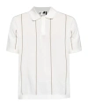 Theory Regular Fit Short Sleeve Striped Polo Sweater