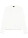 Theory Lapel Wrap Shirt In White