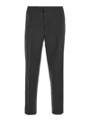 Theory 'larin' Grey Pants With Elastic Waistband In Tech Fabric Man In Grey