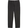 Theory Larin Drawstring Pant In Stretch Wool In Hickory Melange