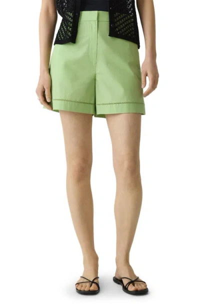 Theory Lattice Inset Stretch Cotton Shorts
