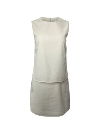 Pre-owned Theory Layered Dress In White