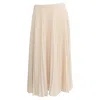 Theory Layered Pleated Skirt In Beige Recycled Polyester In Neutral