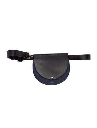 Pre-owned Theory Leather Belt Bag In Gray
