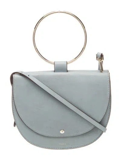 Pre-owned Theory Leather Crossbody Bag In Blue