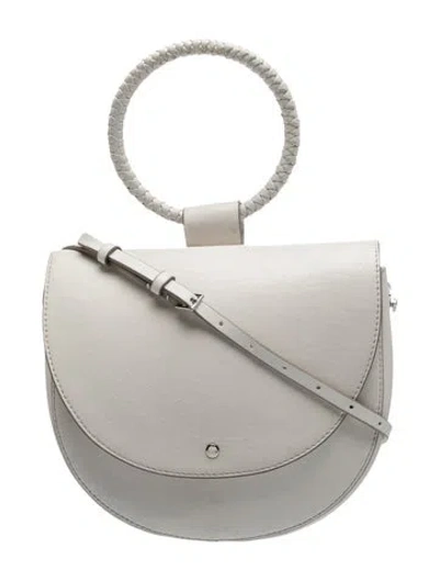 Pre-owned Theory Leather Crossbody Bag In White