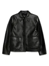 Theory Long Sleeve Leather Jacket