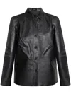 Theory Leather Jacket In Black