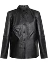Theory Leather Jacket In Black  