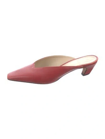 Pre-owned Theory Leather Mules In Multi