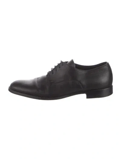 Pre-owned Theory Leather Oxfords In Brown