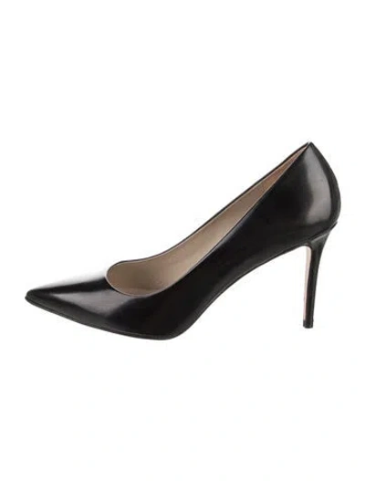 Pre-owned Theory Leather Pumps In Black