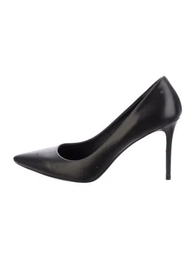 Pre-owned Theory Leather Pumps In Black