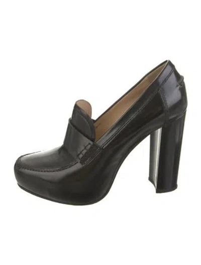 Pre-owned Theory Leather Pumps In Brown