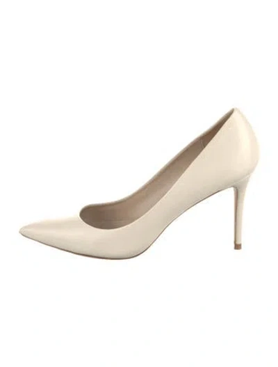 Pre-owned Theory Leather Pumps In Neutrals