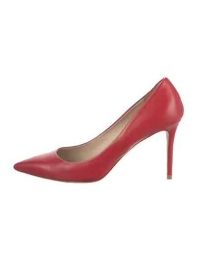 Pre-owned Theory Leather Pumps In Red