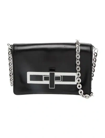 Pre-owned Theory Leather Shoulder Bag In Black