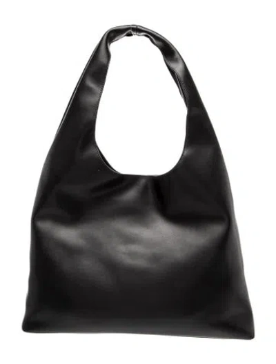 Pre-owned Theory Leather Shoulder Bag In Black