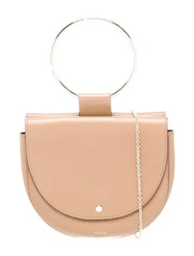 Pre-owned Theory Leather Shoulder Bag In Brown