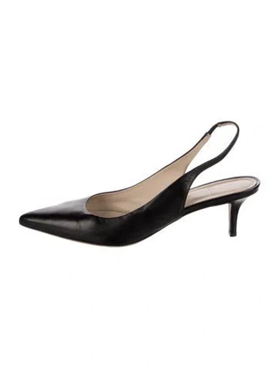 Pre-owned Theory Leather Slingback Pumps In Black