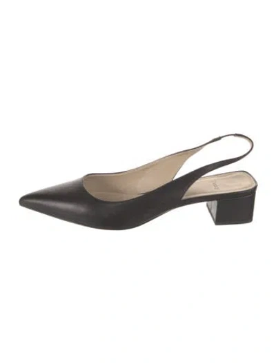 Pre-owned Theory Leather Slingback Pumps In Black