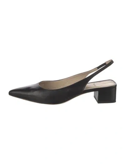 Pre-owned Theory Leather Slingback Pumps In Black