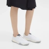 Theory Leather Sneaker In White