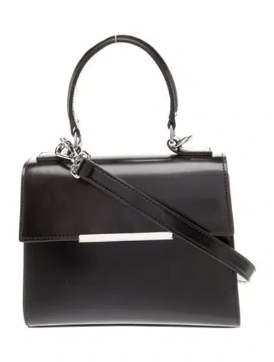 Pre-owned Theory Leather Top Handle Bag In Black
