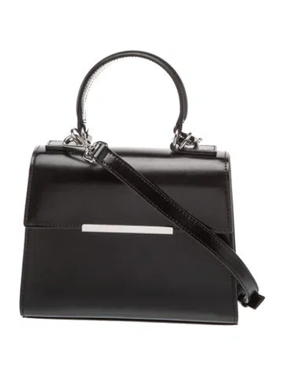 Pre-owned Theory Leather Top Handle Bag In Black