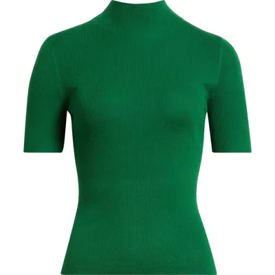 Theory Leenda Merino Wool Mock Neck Sweater In Green
