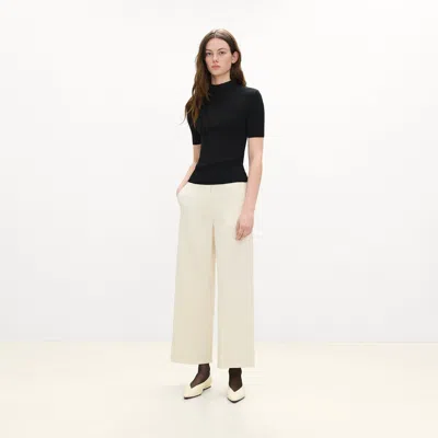 Theory Leenda Mock Neck Sweater In Regal Wool In Black