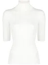Theory Ribbed Extrafine Knit Pullover In White